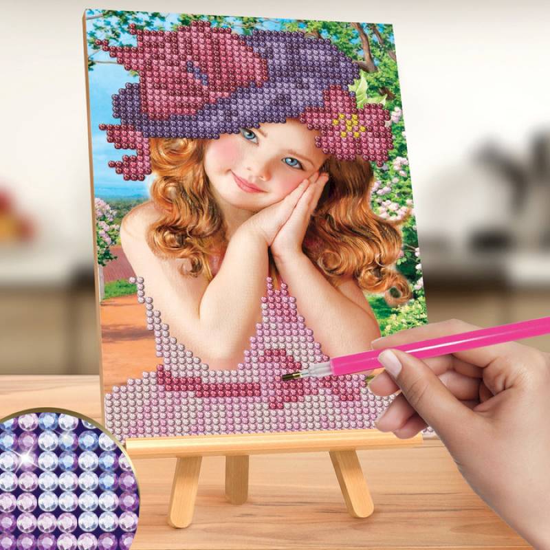 Алмазная вышивка на подставке 'Девочка', 13x19 см Алмазная вышивка на подставке 'Девочка', 13x19 см