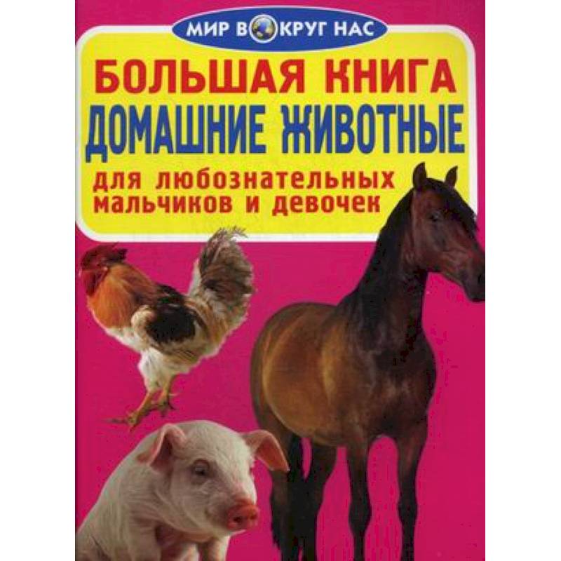 Большая книга. Домашние животные. Для любознательных мальчиков и девочек