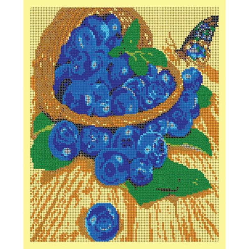 'Голубика' 24x30см набор для вышивания чешским бисером 'Вышивочка' ВЛ-119П