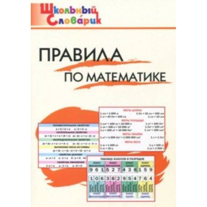 Правила по математике. Начальная школа Правила по математике. Начальная школа