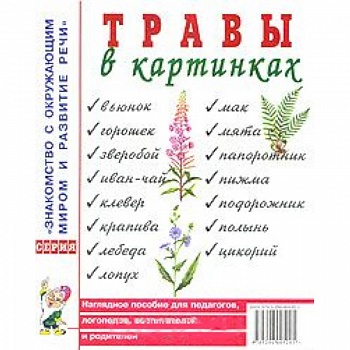 Травы в картинках. Наглядное пособие для педагогов, логопедов, воспитателей и родителей