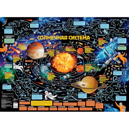 География, книга Карта звездного неба для детей с наклейками купить по скидке