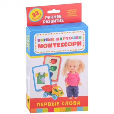 Знакомство с миром, развитие малыша, книга Первые слова. Развиающие карточки (32 шт) купить по скидке